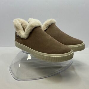 Timberland‎ NWOT Skyla Bay Suede Mules Cozy Faux Fur Trim Slip On Loafers Size 9